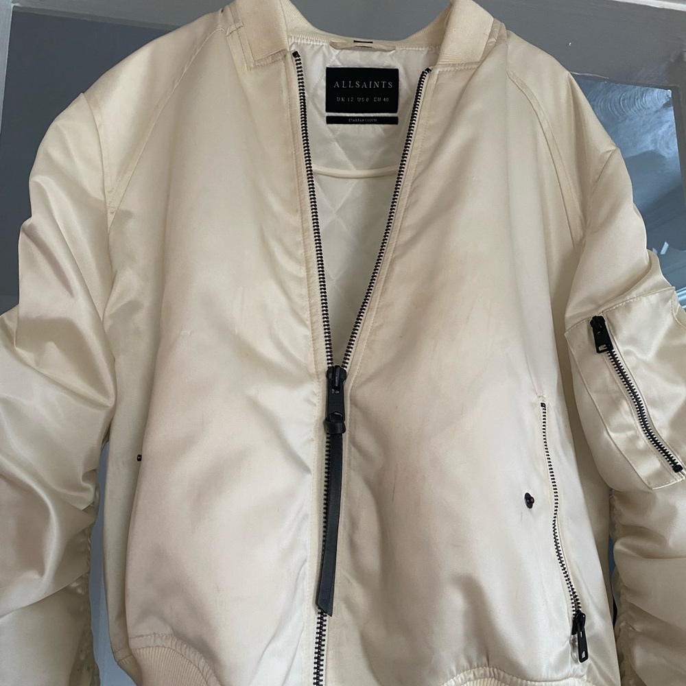 All Saints Italian Ivory Jacket - worn twice - have original tag -